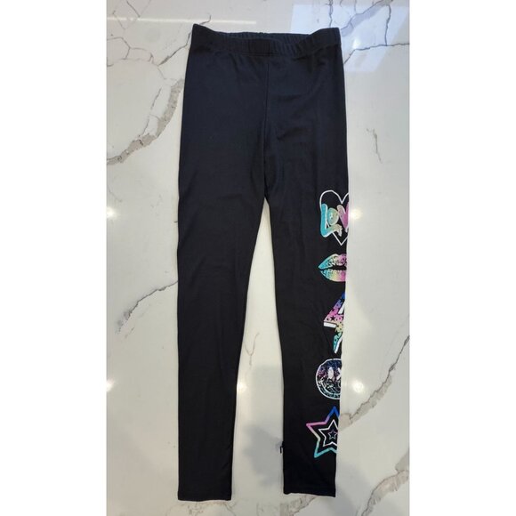 Pixie Lane NWT Emoji Leggings in Black Size 11/12 - Picture 1 of 3